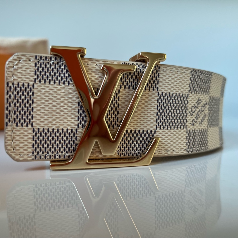 COPY - white damier louis vuitton belt— 90/36. Only worn twice!